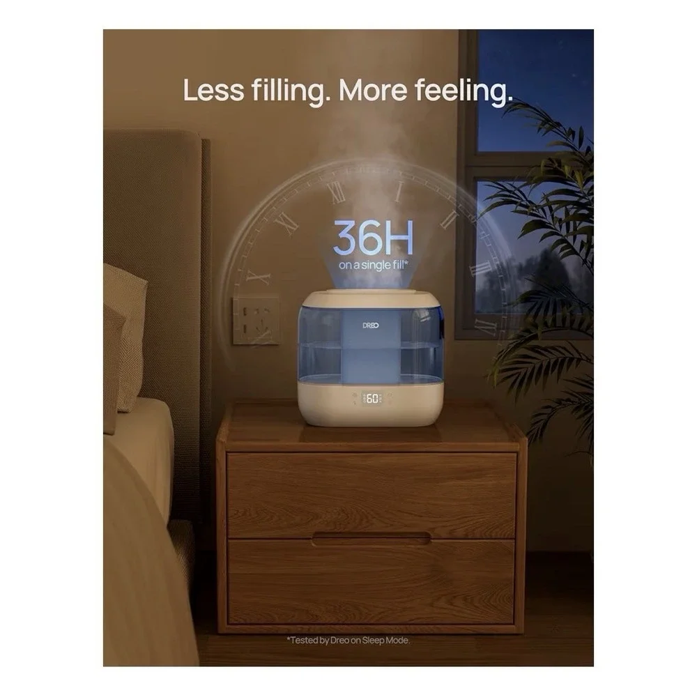 4L Smart Humidifiers for Bedroom, Quiet Supersized Cool Mist Ultrasonic Humid...